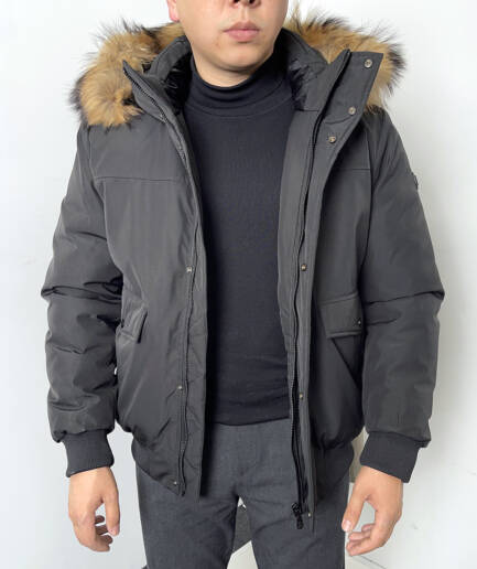 4985 Короткая парка ZZK ZZK53222 / черный / 4XL