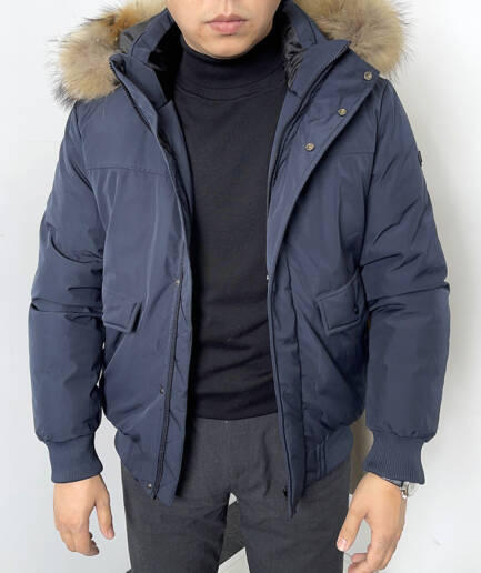 4986 Короткая парка ZZK ZZK53222 / L / синий