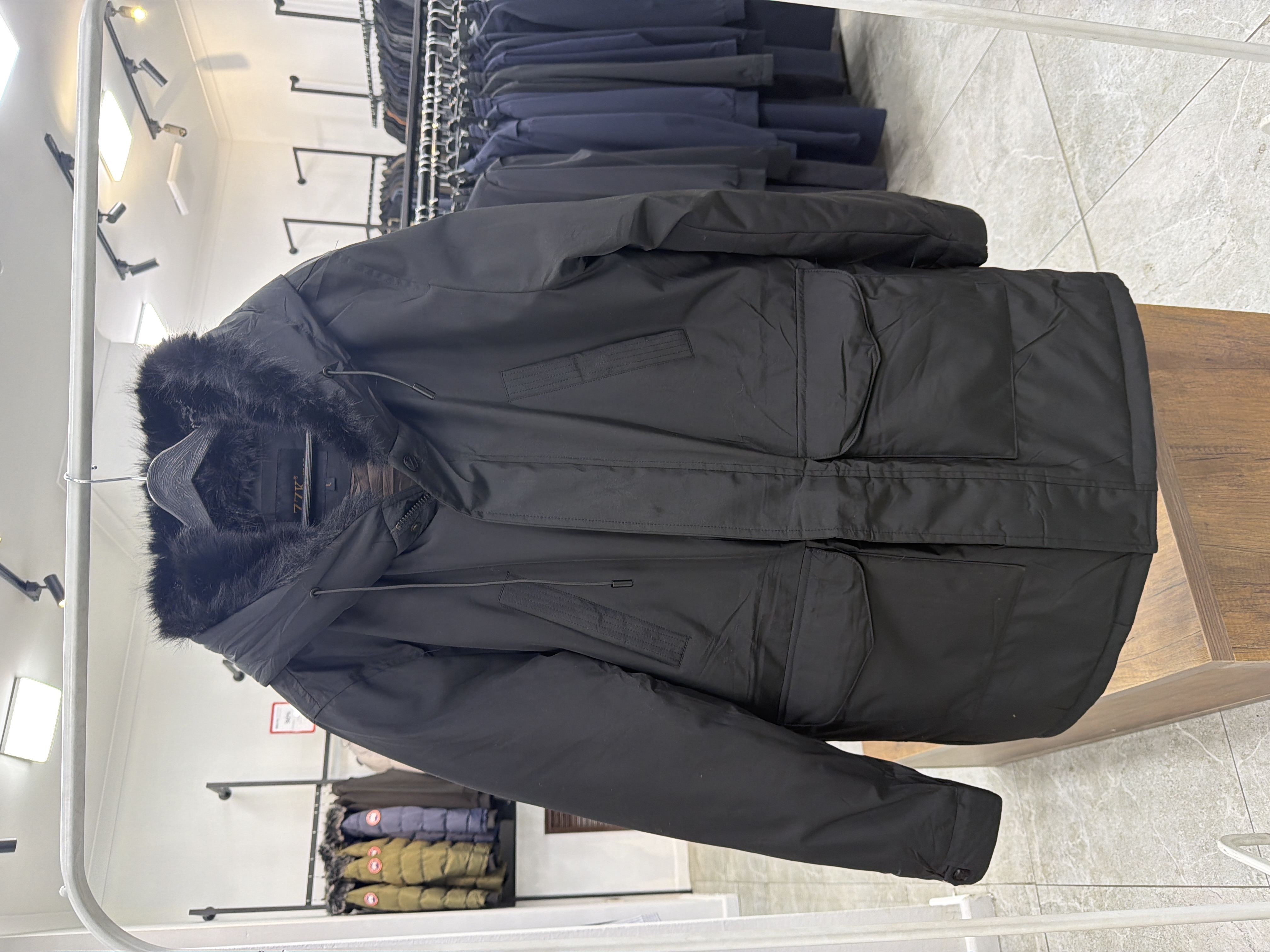 4987 Длинная парка ZZK ZZK36 / 2XL / черный