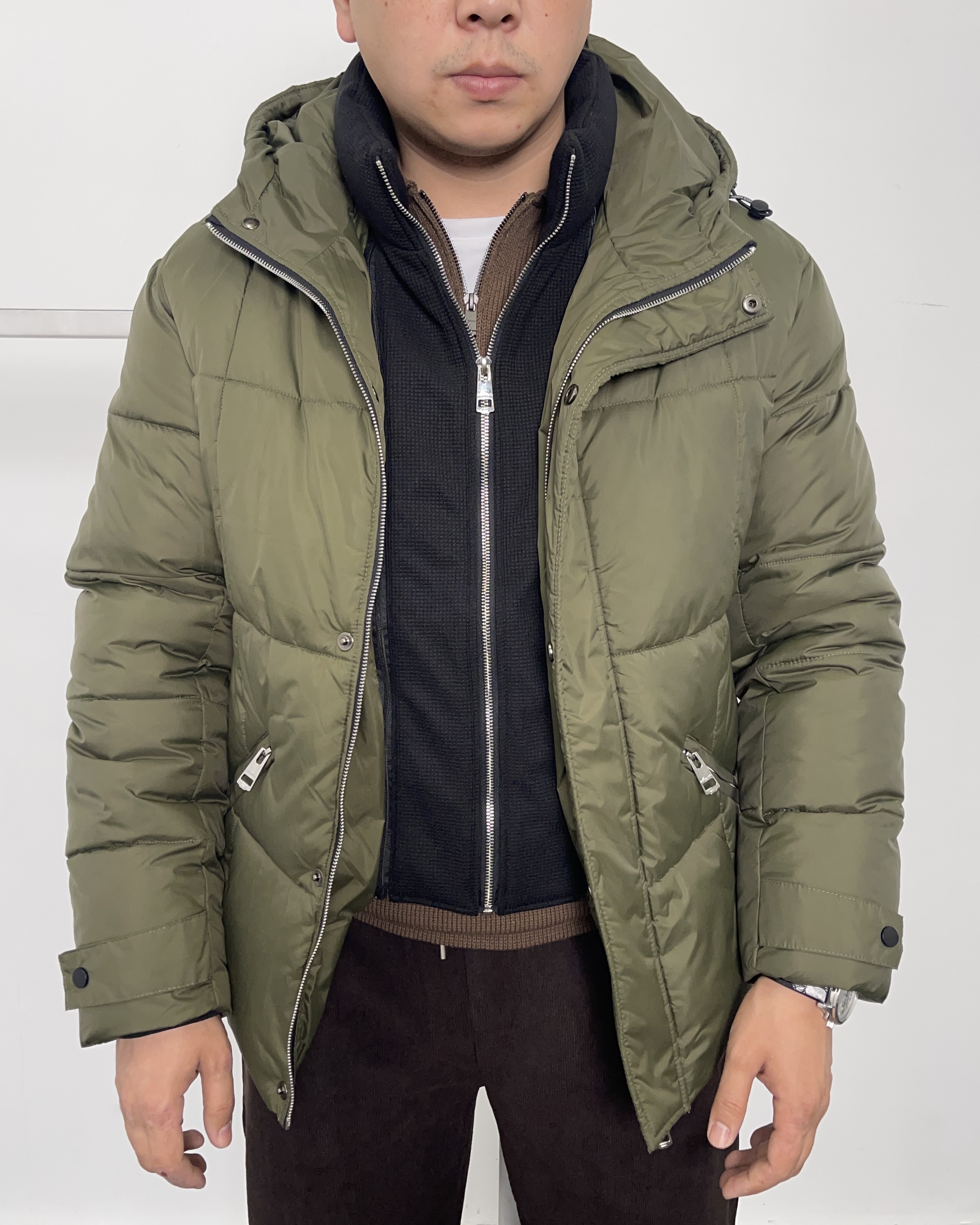 4956 Короткий пуховик Gaisite 5020 / 2XL / зеленый