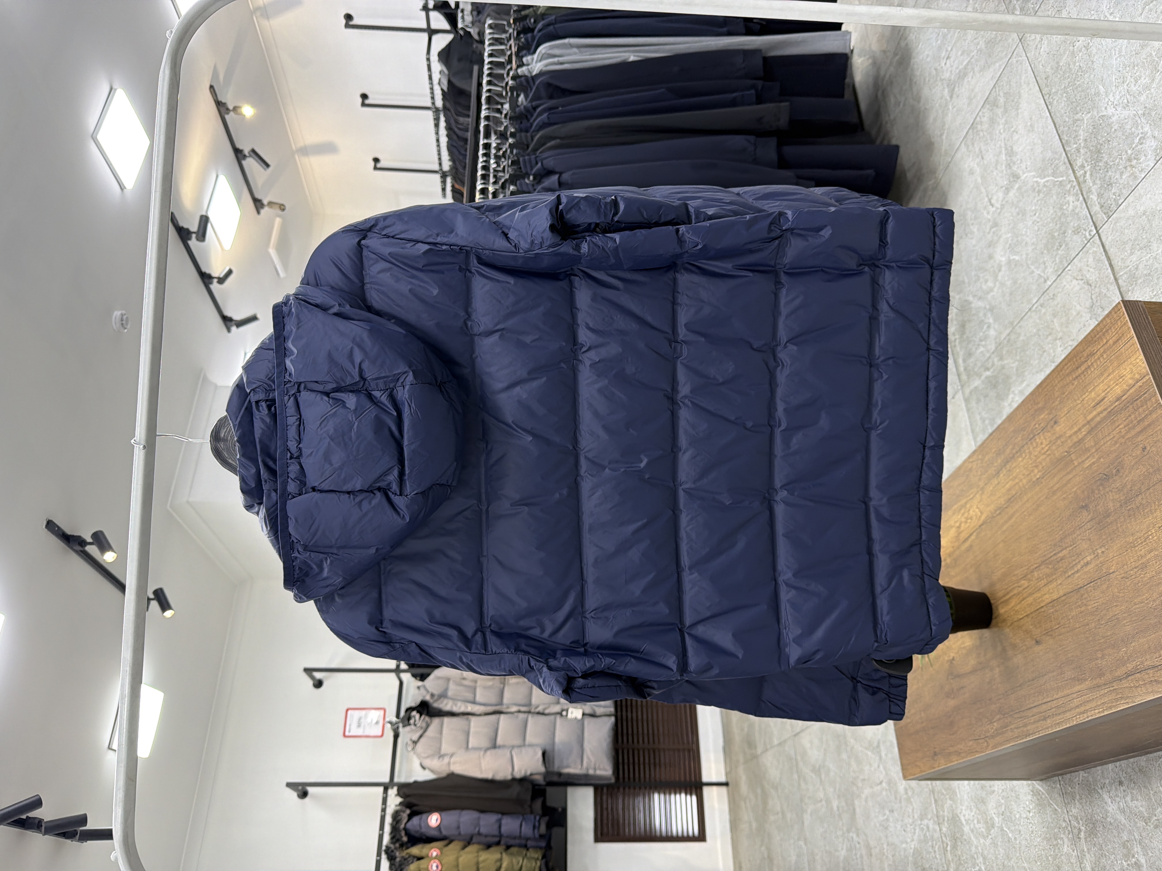 4983 Пуховик с капюшоном ZZK ZZK88173 / 2XL / Темно-синий