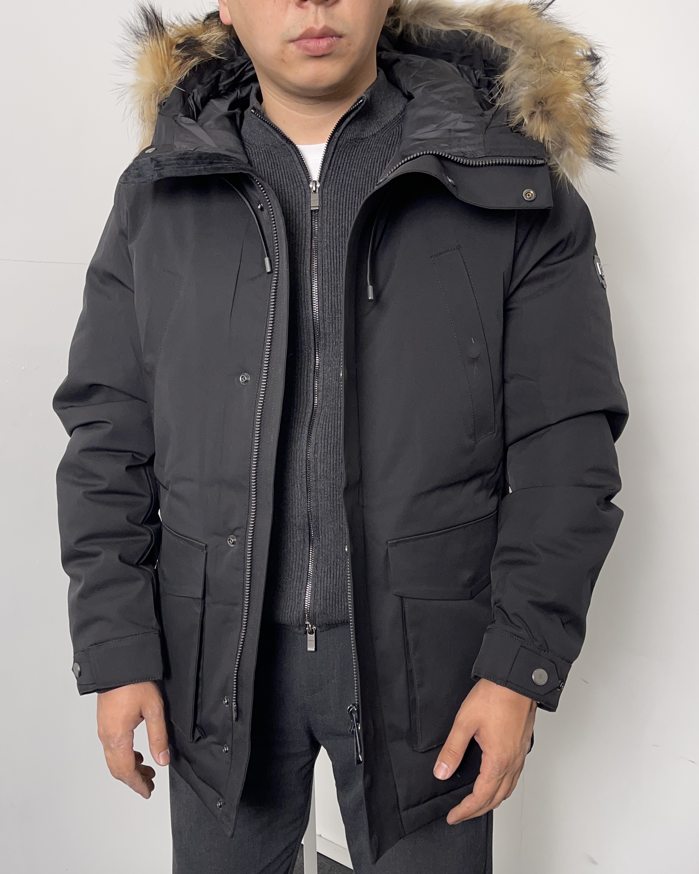4993 Длинная парка ZZK 24811 / M / черный