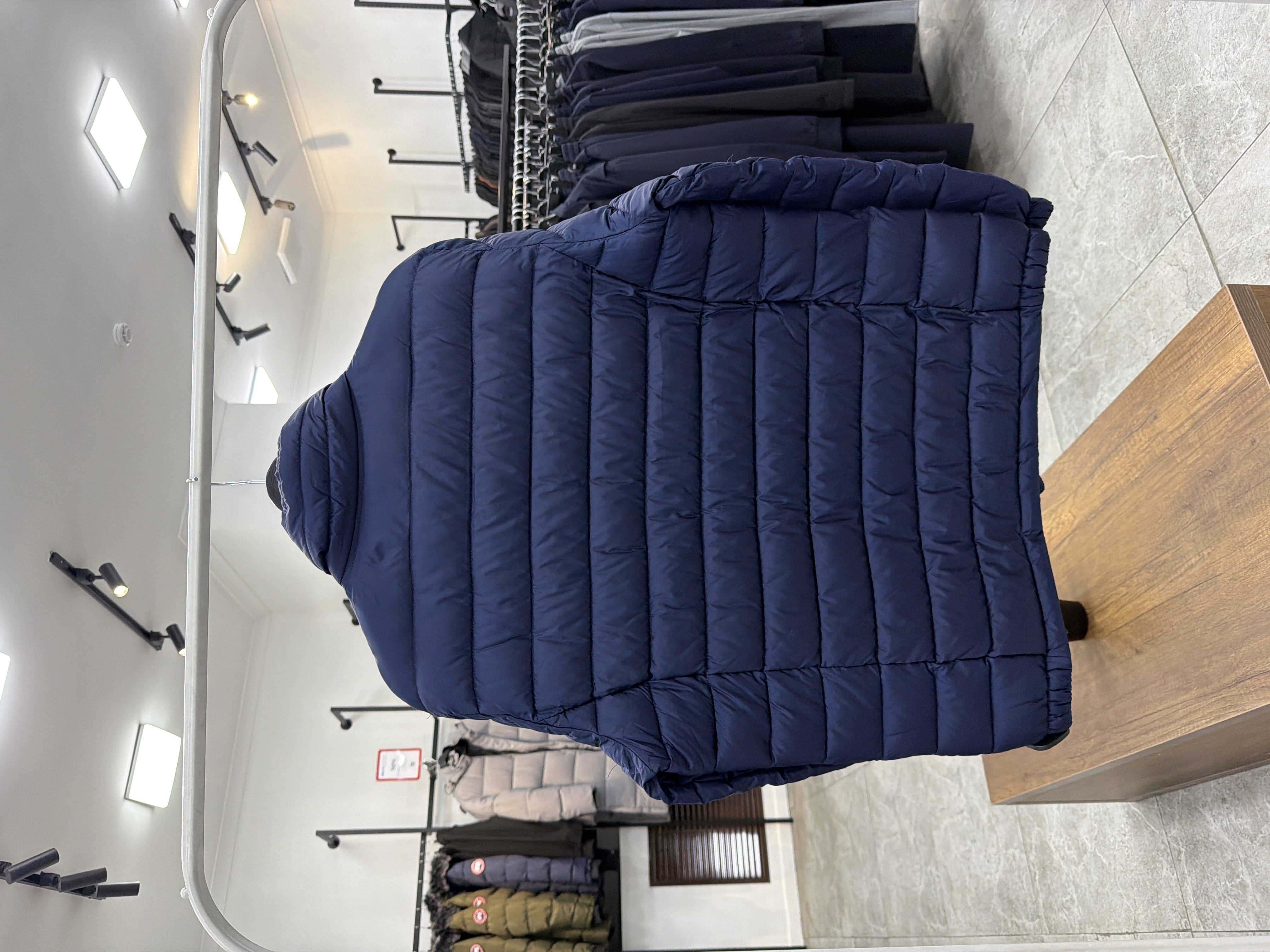 4747 Короткий пуховик No brand 2201 / 3XL / синий