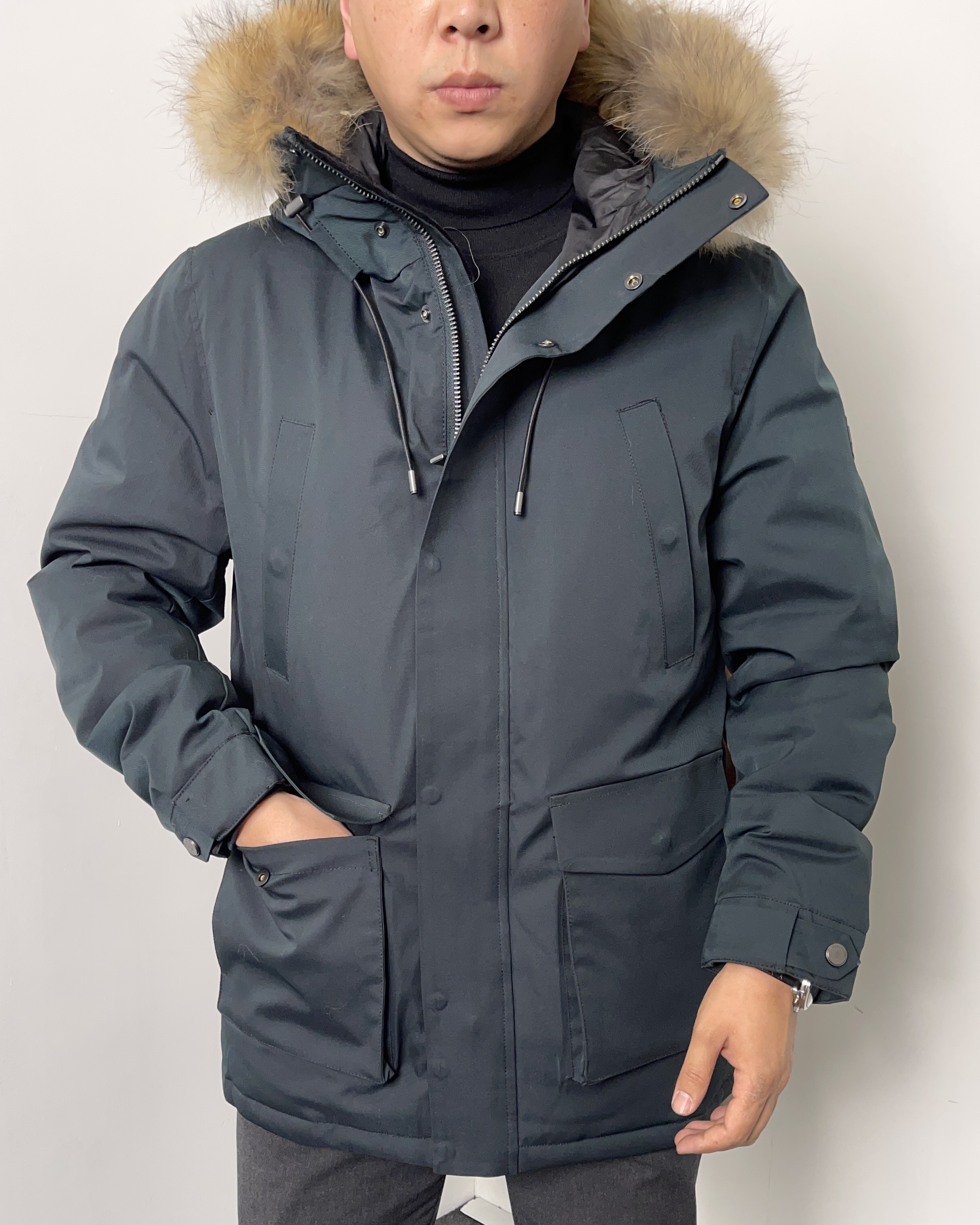 4996 Длинная парка ZZK 24811 / 2XL / зеленый