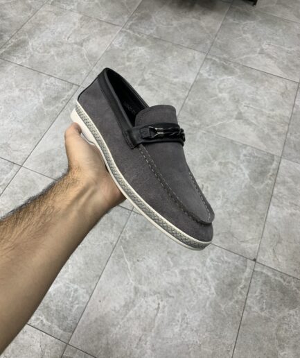 2203 Лоферы Zidan Z130-01-274 / 44 / Серый