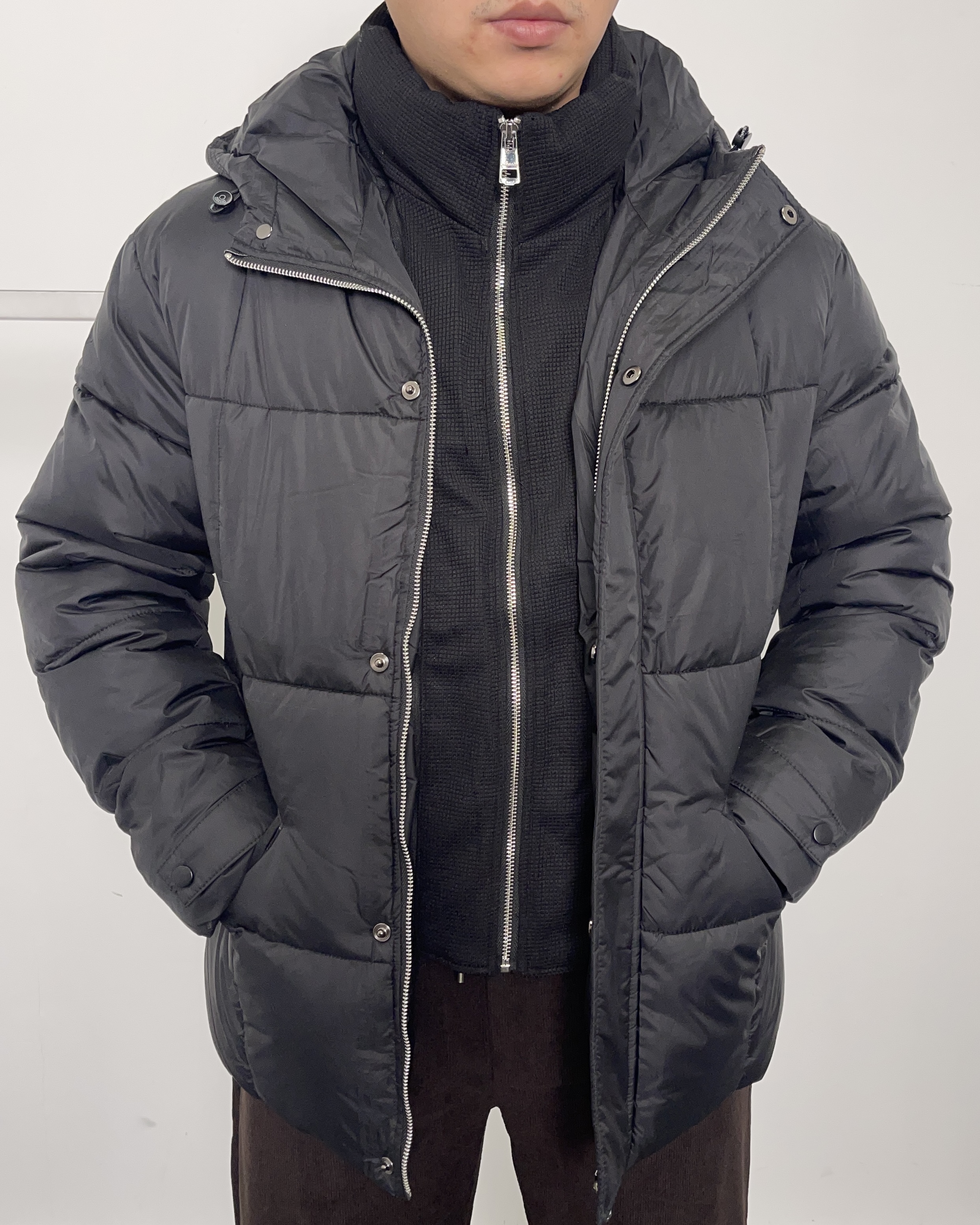 3593 Пуховик No Brand 5020 / 3XL / черный