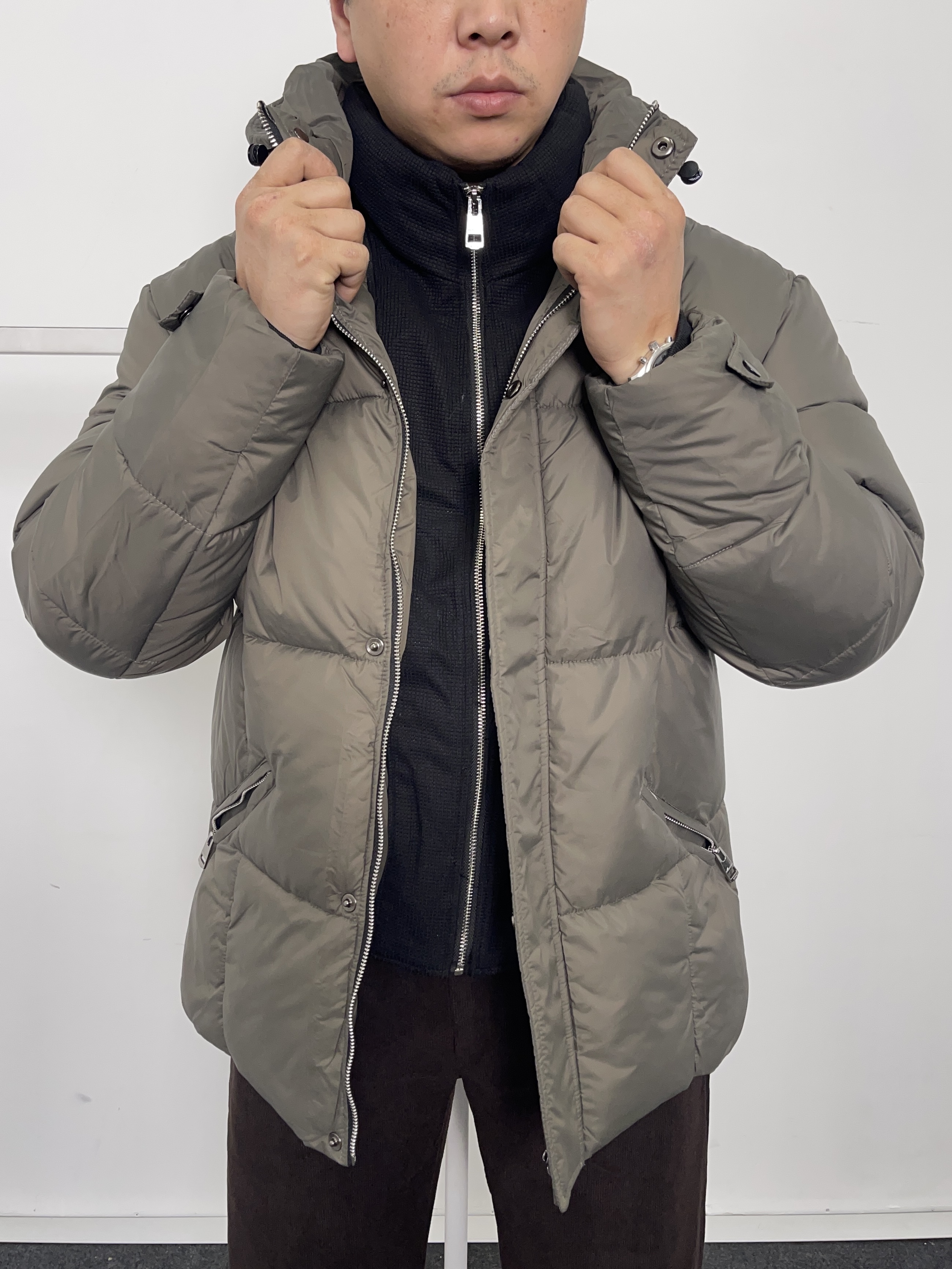 3592 Пуховик No Brand 5020 / 3XL / серый